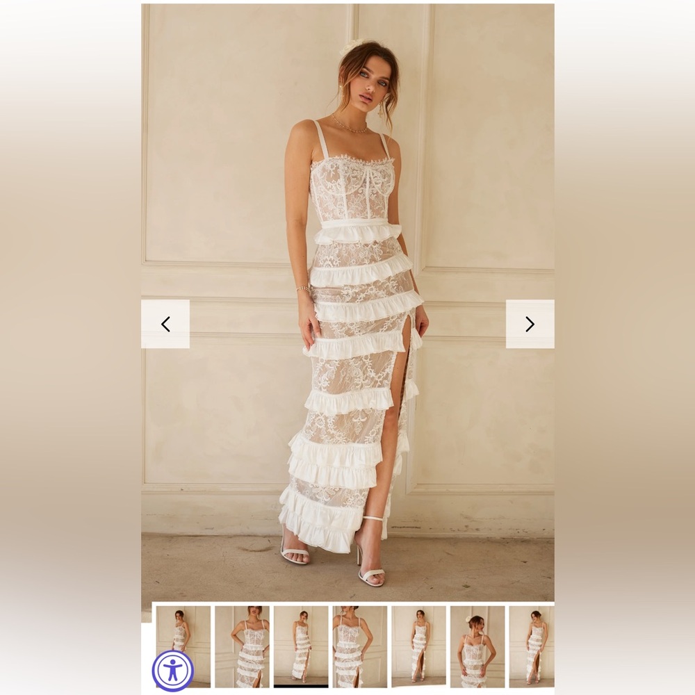 V. Chapman Cassia Dress in White